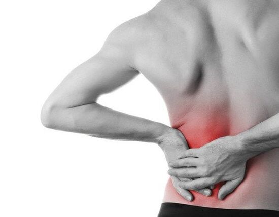 A man has severe pain under his shoulder blade
